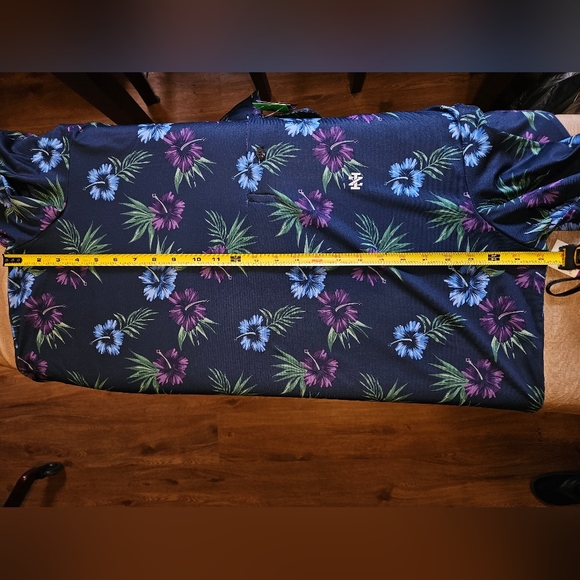 Izod Trick Shot Printed Fashion Polo Shirt, Hawaiian Style, Men's XXL - Picture 11 of 12